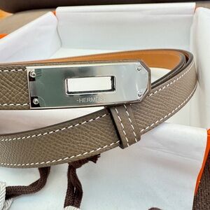 Hermes Kelly 18 Pocket Epsom Calfskin Belt in Toupe - NWT
